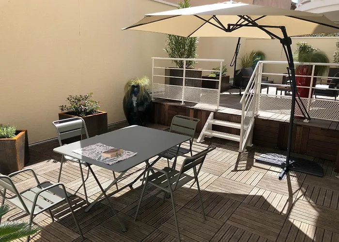 Superbe T2 Avec Wifi, Terrasse 100m², Parking Au Centre D'arcachon - Fr-1-374-207 * Arcachon